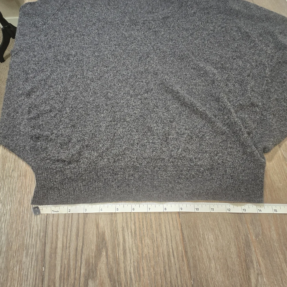 Giordano Wool Blend Batwing Dolman Sleeve Sweater Large Charcoal Gray Cozy Cabin